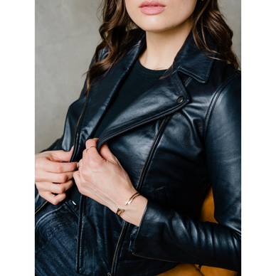 The only leather jacket you need. It's timeless, classic, and cool all at the same time. Made of the softest lamb leather and designed to mold to your body with wear, the Maha Leather Jacket will be a staple from day one.
100% Lamb leather, 100% Polyester lining
Our leather jacket was designed to initially fit slim and snug throughout and be broken in as it wears. For a more relaxed fit or to wear over chunky sweaters, we suggest to size up.
Measurements on a size Small:
Shoulder Width- 15 3/8”
Chest Width-18”
Front Body Length: 21
Back Body Length: 19
Made in India
Fulfilled by our friends at ABLE
*Please Note: Rewards cannot be applied to this product This item is not eligible for returns