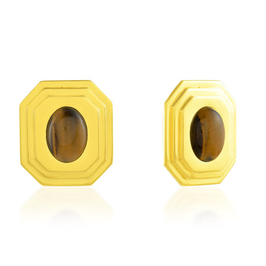 "It's the eye of the tiger, it's the thrill of fight..." with this extra special edition of our fantastic Mara Earring.
Rendor jewelry is 14-18k gold plated and shined at differing levels of polish- matte and high gloss.
30 x 35mm
*Please Note:
Rewards cannot be applied to this product
This item is not eligible for returns
This item cannot be shipped outside the U.S.
