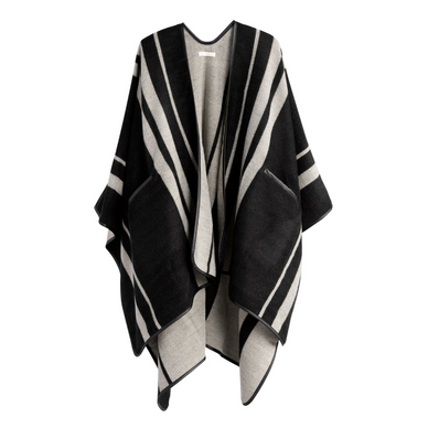 Stay stylish and cozy in Shiraleah's Juniper Cape. This one size cape features a vertical stripe detail design in black and gray adding dimension to a classic silhouette. The cape also has a vegan leather binding all around the edges and at the pocket opening edge giving it a chic touch. The Juniper Cape is the perfect finishing touch on an everyday outfit making it a go-to layering piece for you this season.
Color: Black
One Size: L 35"
Acrylic And Polyester
Made In China
Vegan
07-11-027Blk
Fulfilled by our friends at Shiraleah
*Please Note:
Rewards cannot be applied to this product
This item is not eligible for returns
This item cannot be shipped outside the U.S.