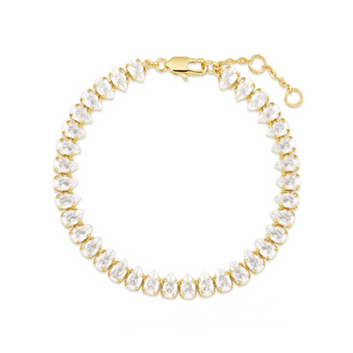 18k gold-plated and pear-shaped white cubic zirconia
Length: 6” + 1” extension chain
*Please Note:
Rewards cannot be applied to this product
This item is not eligible for returns
This item cannot be shipped outside the U.S.