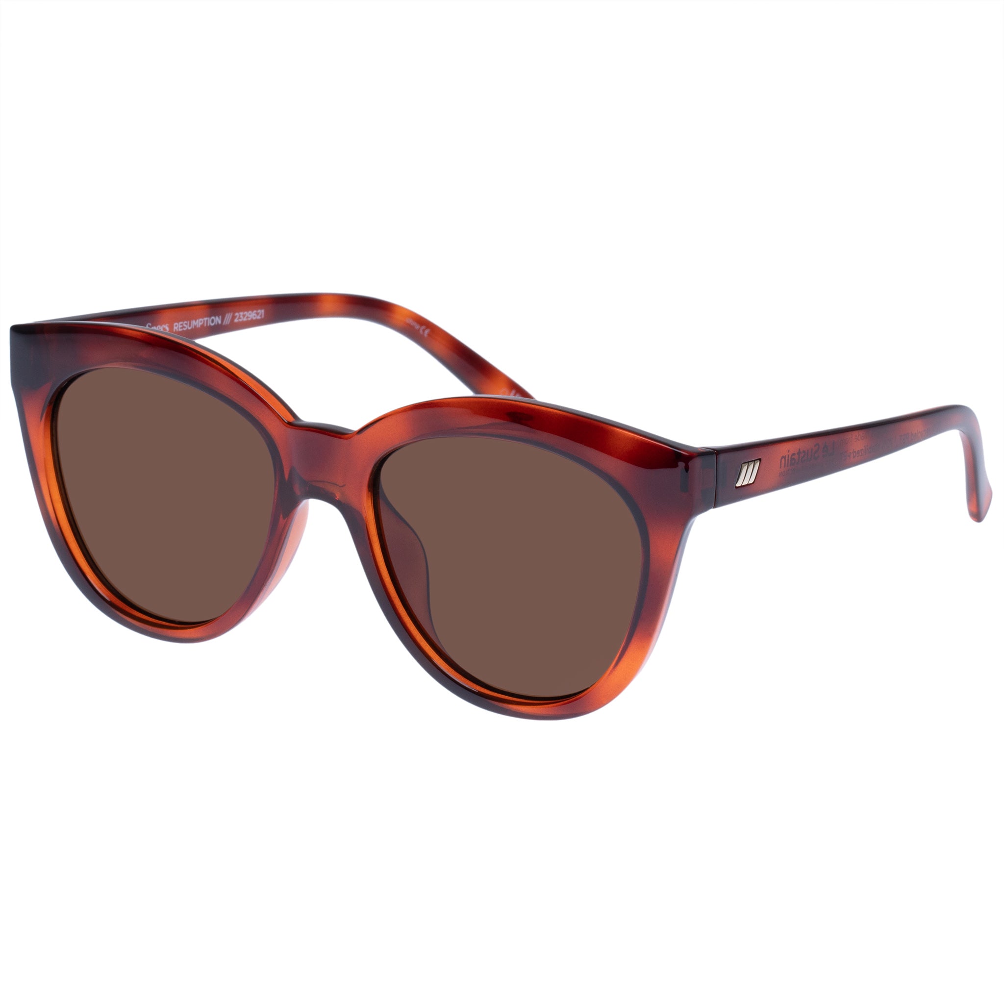 Le Specs Brown Cat Eye Sunglasses Amazon.com: Le Specs The Whisperer Sunglasses - Dark Tort  main image 3