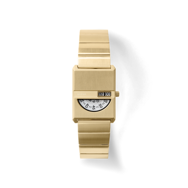 The Pulse (Tandem) collection surveys the pivotal moments in the cycles of our human lives, focused on the moments that mold us, that make our hearts race and propel us forward. Tandem is a 26MM case with a front facing open window in a half-moon shape that reveals the bottom half of the watch movement. Fulfilled by our friends at BREDA *Please Note: Rewards cannot be applied to this product This item is not eligible for returns This item cannot be shipped outside the U.S.