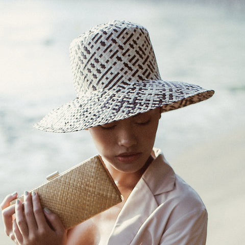 Borneo Fisherman Bucket Straw Hat - Black