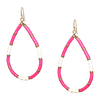 Heishi Beaded Open Teardrop Earring