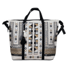 Embroidered Weekender W/ Suede Handles - Black/Camel