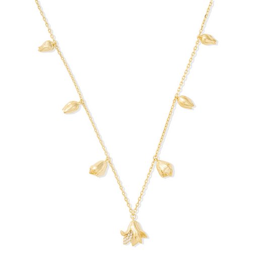 In Bloom Tulips Gold Necklace