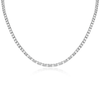 10 cttw Round Cz W/Alt Stones Tennis Necklace