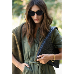 Rachel Zoe Penelope Black  Sunglasses with soft case NEW WornOnTV: Rachel main image 2