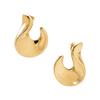 Solid Graduated Curved On The Ear Stud Earring