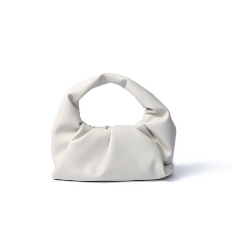 Marshmallow Croissant Bag in Soft Leather