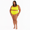Hot Tub Top - Highlighter Yellow Scrunch