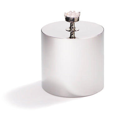 Our Gemstone Hospitality Ice Bucket is designed to keep your bar stylish and your drinks cool. Topped by a pure silver-plated natural crystal quartz, each ice bucket is unique. We designed it as the ideal combination of luxury and practicality, and obsessed over every detail - from its stainless steel double-walled construction (to ensure that your ice doesn't melt), to the exact proportions of the ice bucket (not too big, not too small, fits perfectly on your bar). Cheers! 

Silver Plated Steel with Crystal Topper
Double walled construction
Approx 6" D X 7" H
Hand wash
Imported

Fulfilled by our friends at ANNA - B2B 
*Please Note: 

Rewards cannot be applied to this product
This item is not eligible for returns 
This item cannot be shipped outside the U.S.
