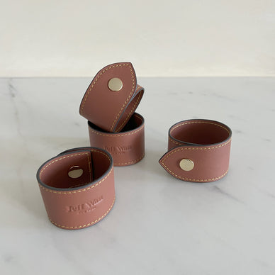 These smooth leather napkin rings are delicately stitched by hand and finished with signature metal snaps. 
Fulfilled by our friends at Jeff Wan 
*Please Note: 

Rewards cannot be applied to this product
This item is not eligible for returns 
This item cannot be shipped outside the U.S.
