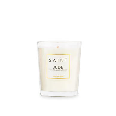 

This candle is perfect for stocking stuffers, teacher gifts, or just to let someone know you're thinking of them. Saint Jude is the Saint of Impossible Causes 
 SAINT Candles are clean, safe, and of the highest quality; made from food-grade wax with a soy coconut blend. Sales of SAINT candles benefit St. Jude's Research Hospital. 
 *Please Note:Rewards cannot be applied to this productThis item is not eligible for returns 
 

