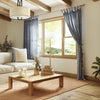 Chambray Linen Curtain with Tassels