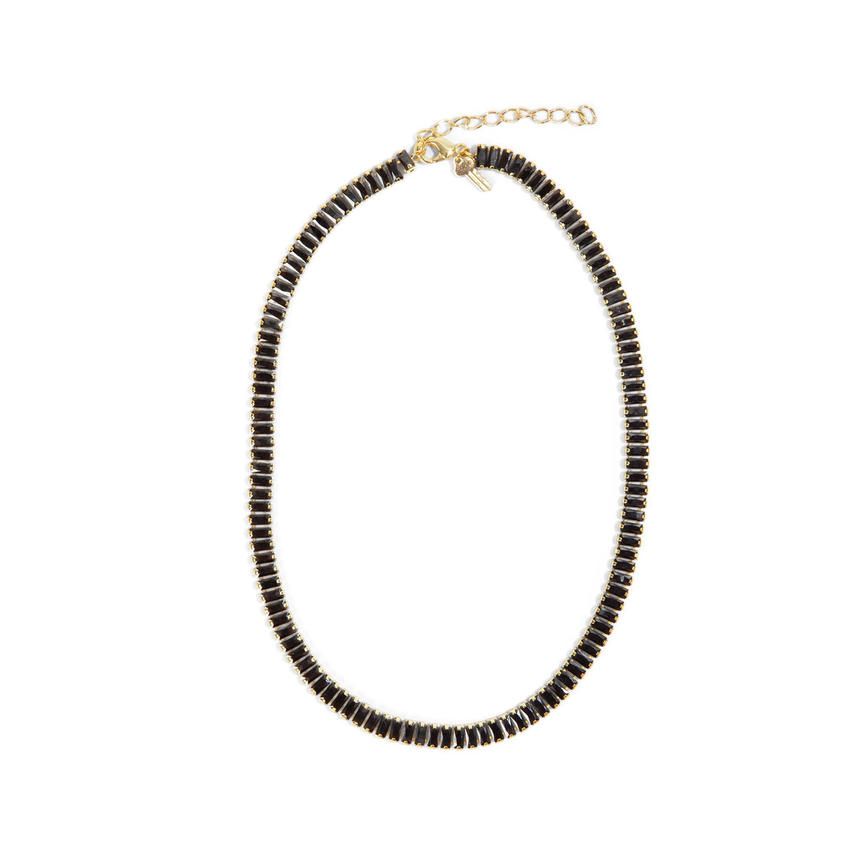 Black Stone Tennis Necklace – CURATEUR