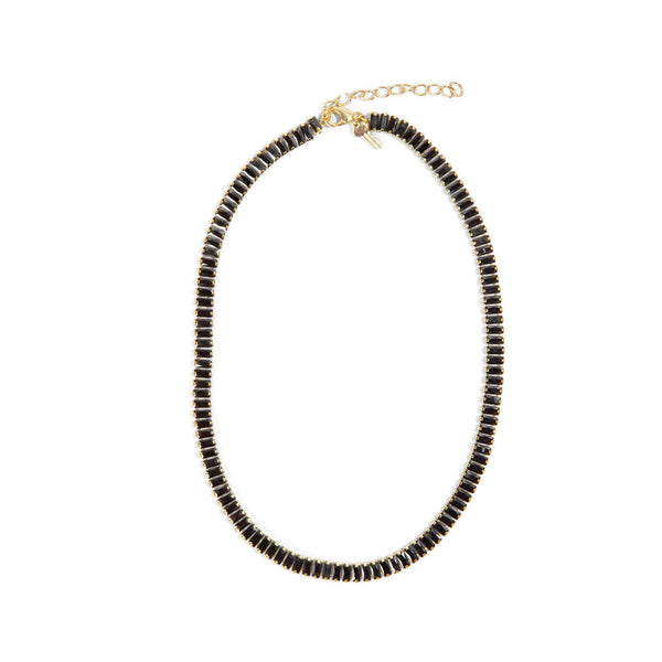 Black Stone Tennis Necklace – CURATEUR
