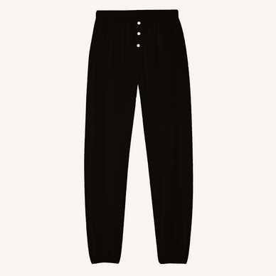 
Terry henley sweatpant with mother of pearl button accent 
MATERIALS: 80% cotton, 20% polyester | 100% cotton  
Made in LA 
FIT CARE: Candace is 5'8: waist 31", hips 42", bust 38" and is wearing a size xl 
Care instructions: gentle wash, inside out, lay flat to dry 