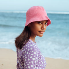 Florette Crochet Bucket Hat - Pink – CURATEUR