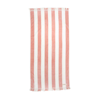
Introducing our new Holiday Beach Towel. A luxurious cotton beach towel with tasseled ends for days at the beach or by the pool. 
Made in Pakistan from 100% Cotton and a thickness of 500gsm, the Holiday Towels are sized at 31" x 60" (78m x 152cm), making them the perfect size for laying out or drying off.  
SPECIFICATIONS

31" x 60" (78cm x 152cm)

CARE INSTRUCTIONS 


Wash before use. 

Machine wash warm with like colours
Non chlorine bleach when needed
Tumble dry low
