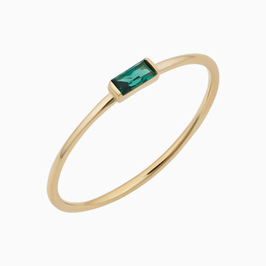 This vibrant ring features Italian green zirconia, inspired by the colors of Italy's classical murals. 
Stack this delicate ring with your other favorites or wear it on its own to add a little extra color and sparkle to any ensemble. 

Made from 14k solid yellow gold
Crafted it Vicenza, Italy

*Ships separately from our friends at Oradina 

Please Note: Rewards cannot be applied to this product 