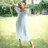 Rosemary Dotted Plaid Cotton Dress - Off white