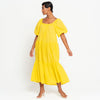 Rosemary Dotted Cotton Dress - Sunflower