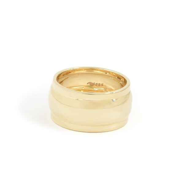 Gold Domed Full Eternity Ring, Donut Shape Ring, Vintage Style Band - Etsy  Israel