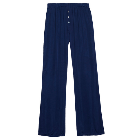 silky pant navy blue