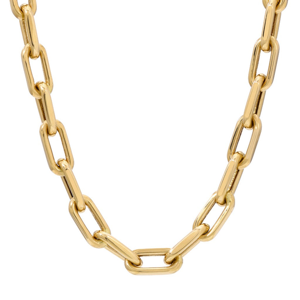 Gold Chunky Chain Link Necklace | New Look